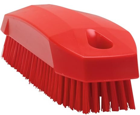 Vikan 64404 hård handborste S/nagelborste, röd, 130 mm längd, 50 mm bredd, 40 mm höjd