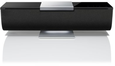Onkyo iOnlyPlay ABX100 Musiksystem mit Ladefunktion für Apple iPod/iPhone - Soundbar mit Auxiliary-Anschluss, modernem Design und 2.1 Surround Sound