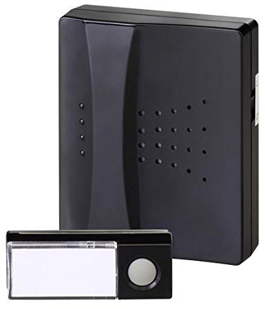 Heidemann Funkgong-Set HX Piano (Sender + Empfänger, max. Reichweite 150 m, Lautstärke regelbar 4-stufig 90 dB, optisches Rufsignal, Haustürklingel Set, Funkklingel) 70831