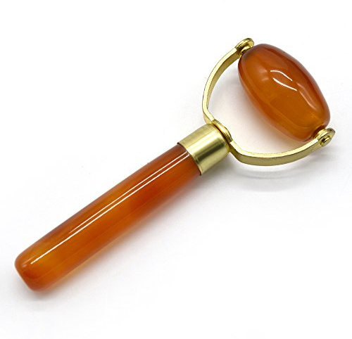 Red Agate Massage Roller for for Face,Neck and Eyes Relieve and Relax