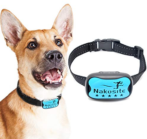 Nakosite DOG2433 Absolutely Brilliant Best Anti Bark Dog Collar, Stop Dogs Barking control device, Aid collars that uses sound and vibration for small medium and large dogs. NO SHOCK Blue cover plate