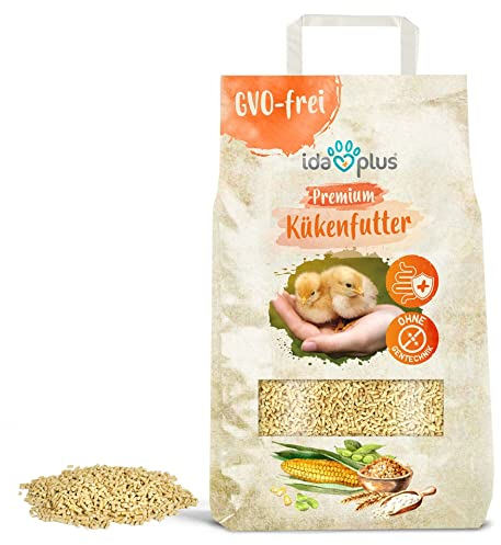 Ida Plus – Kükenfutter Spezial – Aufzuchtfutter mit hochwertiger Zusammensetzung für Hühner-Küken – Kükenstarter für exzellentes Wachstum & Perfekter Akzeptanz – OHNE GENTECHNIK 5 Kg
