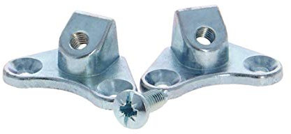 MroMax,2 piezas de abrazadera de esquina de mariposa de 35x21 mm para montaje de muebles, montaje de herrajes de conexión, estante de apoyo, patas de mesa, color azul, chapado en zinc
