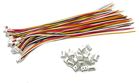 20 Set Micro JST MX 1,25 mm 4-Pins Stecker & Buchse mit 150 mm PCB-Kabel