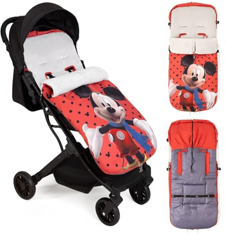 Interbaby Universal barnvagnsväska - Modell: MICKEY TOPOS, Röd