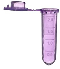 MUHWA Lot de 500 tubes de microcentrifugeuse gradués avec bouchon à clipser, flacon d'échantillon arrondi pour laboratoire (violet)