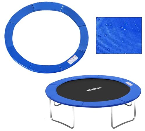 XMTECH Trampolin Randabdeckung Federabdeckung Randschutz UV-beständig | Gepolsterte Trampolin Federabdeckung aus PVC & PE, wasserabweisend, reißfest, passend für 244/305/366cm Trampoline
