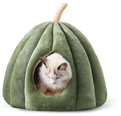 PETCUTE Katzenhöhle Katzenbett für große Katzen,Waschbar Haustierhöhle Katzenkorb für Katzen und Hunde, Hundebett mit Waschbarem Kissen,Warme Katzenhaus Haustierbett mit rutschfeste Unterseite