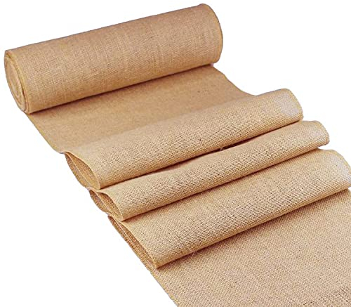Runner Juta 30CM*10M, Naturale Juta Rotolo Marrone, per Eventi, Decorazione da Tavolo, Matrimoni, la Casa di Natale e Produzione fai da te (10M x 30CM)