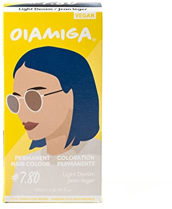 Oiamiga Light Denim Permanent Hair Colour with Natural Ingredients 120ml