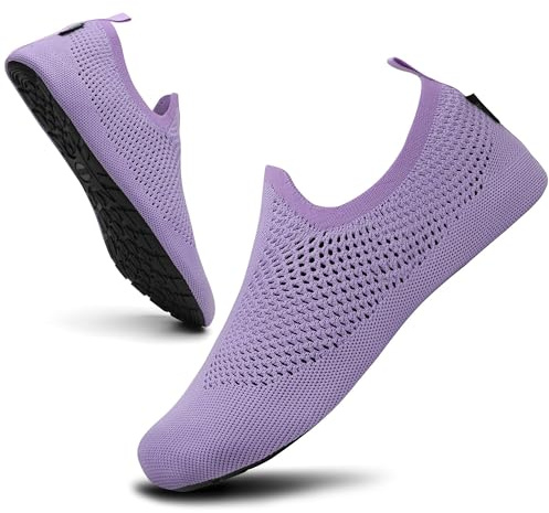 SAGUARO Pantofole Unisex Leggere Antiscivolo Ciabatte da Casa Esterno Traspirante Scarpe da Acqua, AC Viola 42/43