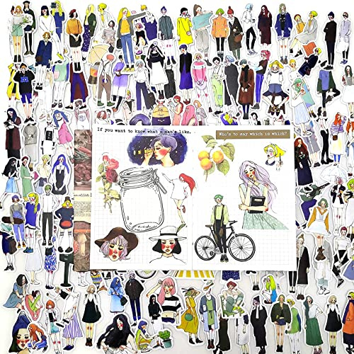 Menschen scrapbook stickers, 171 Pieces Zubehör Dekorative Sticker Scrapbooking set, vintage washi scrapbooking für Fotoalbum Tagebuch Notizbuch, Bullet Journal Zubehör, Laptops, Umschlag