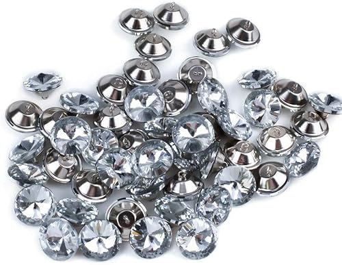 ANVALI Möbelnägel for Polstermöbel, Sofa-Nägel, transparente Kristall-Sofaknöpfe aus Acryl for Nähen von runden Knöpfen for Heimdekoration, Zubehör, 30 Stück (Size : 14mm)