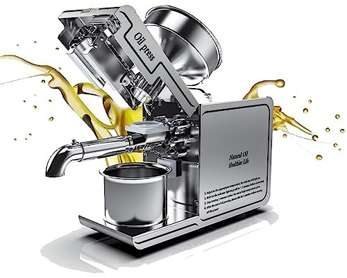 SITUVI frantoio per Olive da casa Pressa per Olio 880W 110V Pressa per Olio Automatica elettrica per Semi di Arachidi Pressa per Olio in Acciaio Inossidabile Casa Commerciale