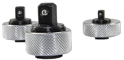 Set di Chiavi a Cricchetto Reversibili con Rotella Zigrinata, Attacco 1/4 3/8 1/2 Pollici Mini CW CCW Twist Set di Chiavi a Cricchetto a 3 Pezzi Durevole con Impugnatura