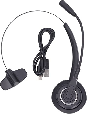 Auricolare Bluetooth, Auricolare USB, Cuffia Bluetooth con Cancellazione del Rumore a Orecchio Singolo, Auricolare Bluetooth Wireless a Mani Libere con Microfono Regolabile Per Telefoni Cellulari Riun