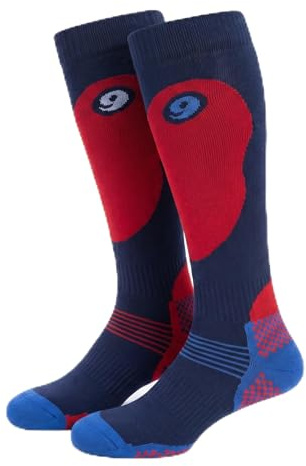 COSHAL® Chaussettes de ski thermiques haute performance pour homme avec coussin ferme - Chaussettes de snowboard à haute adhérence, Taille 39-45, 6-11