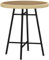 Outsunny Outdoor Coffee Table, Garden PE Rattan Side Table with Plastic Wood Table Top, X-Shape Support for Indoor, Outdoor, Balcony, Patio, Natural Wood Finish