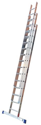 TB Davies TRADE Triple Extension Ladder, 3.5 Meter / 11.48 Feet, Extends To 8.5 Meters / 27.88 Feet, Comfort D-Shaped Rungs, 3-Year Warranty, EN131 Professional