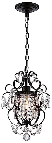 Modernes Wohnzimmer Kristall Kronleuchter Kleiner Vintage-Kristall-Kronleuchter Elegante antike K9 Kristall Pendelleuchte Verstellbare hängende Deckenleuchte for Schlafzimmer Mädchen Zimmer Schrank Ba