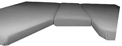 EXKLUSIV HEIMTEXTIL Frottee Spannbettlaken für Wohnmobile 3-teilig 2 Längsbetten + 1 Mittelteil 80% Baumwolle, 20% Polyester Öko - Tex Zertifiziert, Markenqualität, Steghöhe 20 cm, Grau