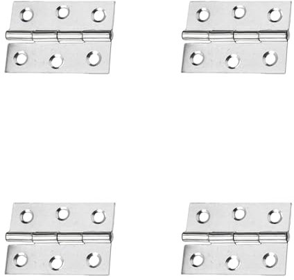 4Pcs 2.5inch Heavy Duty Door Hinge,Stainless Steel Chrome Butt Silver Door Hinges for Gate,Window,Drawer