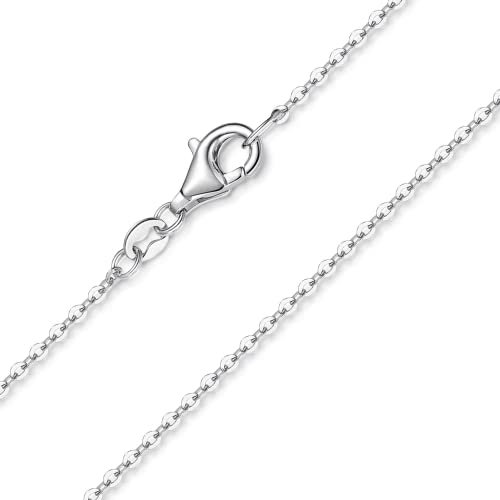 Gicko Erbskette Silber 925-1,2mm Dünne Schlangenkette - Halskette für Damen und Herren - Silberkette damen 925 ohne anhänger in verschiedenen Längen 40,45,50,55,60CM V2 (50)