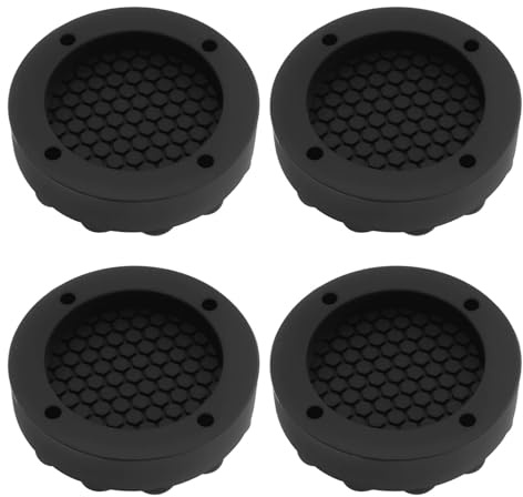 OTOTEC Vibrationspads für Waschmaschine, Vibrationsdämpfer, Gummi, Anti-Vibrationspads für Trockner, Waschmaschine, Kühlschrank, Schwarz, 8 Stück