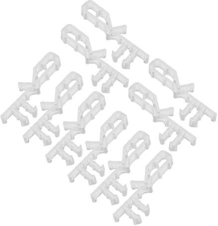 TOPPERFUN 10 Piezas Clips Ocultos para Cenefa De Persiana Clips para Cenefa Resistentes Al Desgaste De para De Ventana Accesorios para De Persiana Vertical