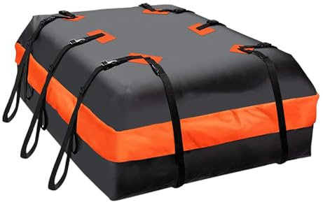 WwwBaoF8 Autodachtasche tragbare und Faltbare Aufbewahrung Auto Dachbox Gepäck Tasche für BMW X6 E72 Active Hybrid 2010-2015,stamm Reisetasche,C-Orange with Black