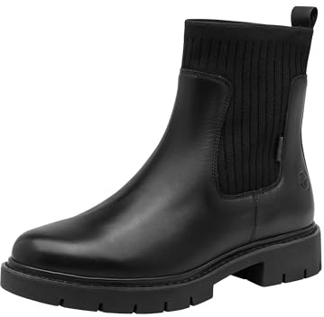TAMARIS dam Comfort Duo-tex Chelsea stövlar, svart, 40 EU, svart, 40 EU