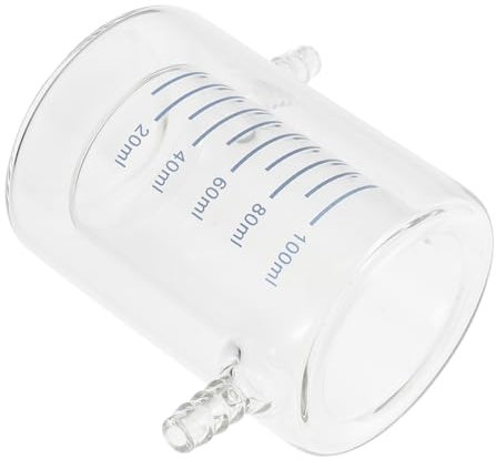 COLLBATH Double Walled Glass Beaker Borosilicate Labware Photocatalytic Experiment Container