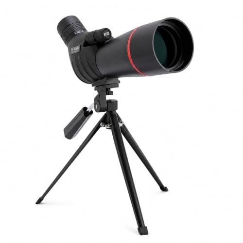 Elprico 15–45 X 60 Mm Abgewinkeltes Spektiv mit Stativ und Telefonadapter, Wasserdichtes HD-Spektiv für Vogelbeobachtung, Zielschießen