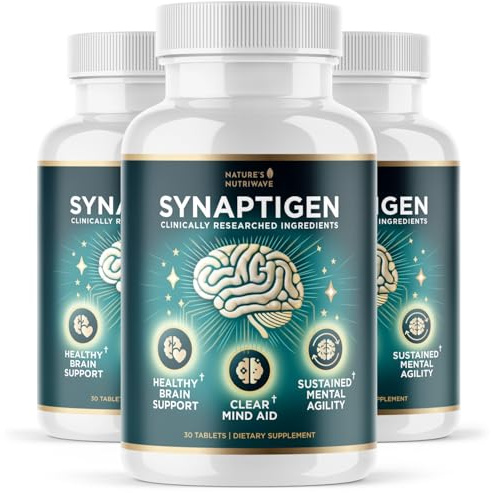 Nature’s NutriWave Synaptigen – Natural Supplement with Inulin Powder, Probiotics 3.5 Billion CFU, for Daily Wellness – Made in USA, Non-GMO, 30 Tablets - 3 Month Supply