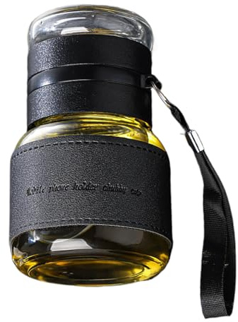 Botella de té genérica con infusor - Vaso de café portátil para adultos de doble pared engrosada 320 ml | Botella separadora de agua de viaje, vaso de café portátil
