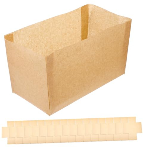 DOITOOL 50 Pièces Caissettes Pâtisserie Papier Kraft pour Toast Moules Antiadhésifs Jetables Liners Alimentaires Multi-usages pour Cake et Dessert