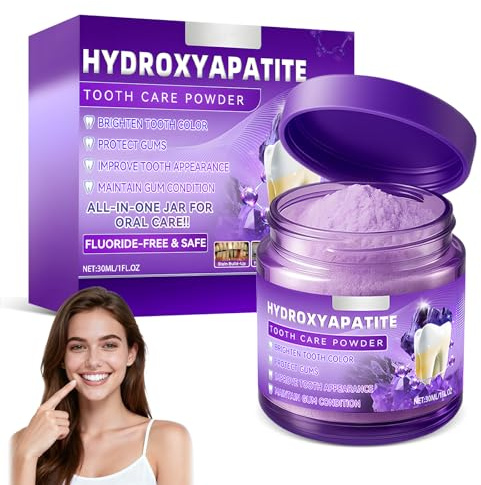 Dormorna Hydroxyapatit Zahnreparatur-Pulver, Natürliches Mineralpuder zur Zahnrestauration - Stärkt Zähne & Zahnfleisch, für frischen Atem