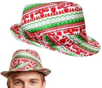 Jul Fedora Hatt Hopfallbar Klassisk Festlig Huvudbonad