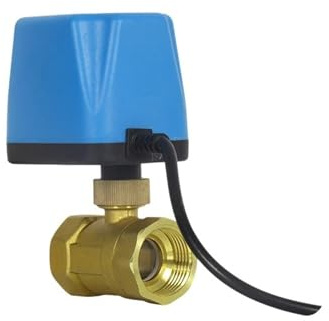 Elektrischer Kugelhahn aus Kupfer, DN15 1/2 bis 2, normalerweise geschlossen/normalerweise offen, 220 V, 12 V, 24 V, 2-adrig, for Wasser und Öl, ersetzt Magnetventil(DN15,AC220V_NORMALLY OPEN)