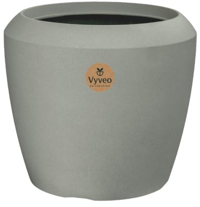 Vyveo - Blumentopf Liora - 56x48 - Grau - Blumentopf für den Innen- und Außeneinsatz - Übertopf - Pflanztopf - Pflanzgefäß
