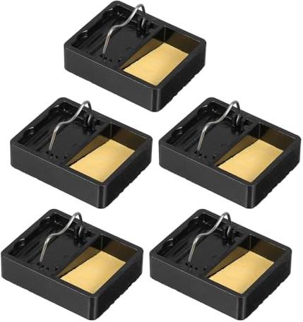 DIYEAH 5pcs High Temperature Resistant Mini Soldering Iron Stand Holder with Metal Base, Compact Soldering Rest for Electronic Repair and Welding Accessories