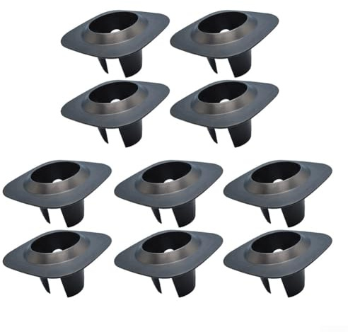 Protezione per la testa dell'irrigatore da giardino, collare in PVC per evitare danni al tosaerba, protezione per testa di irrigazione per anello per irrigatore pop-up (10 pezzi, nero)