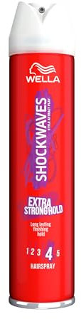 Wella Shockwaves Extra Strong Hold Control Hairspray, 250ml (Packaging May Vary)