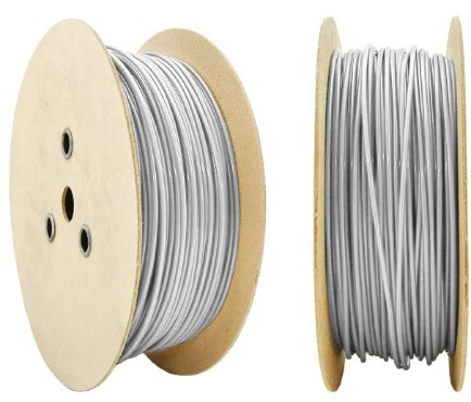 100m DRAHTSEIL in PVC 3/4mm TRANSPARENT verzinkt Stahlseil Seil Draht Stahl
