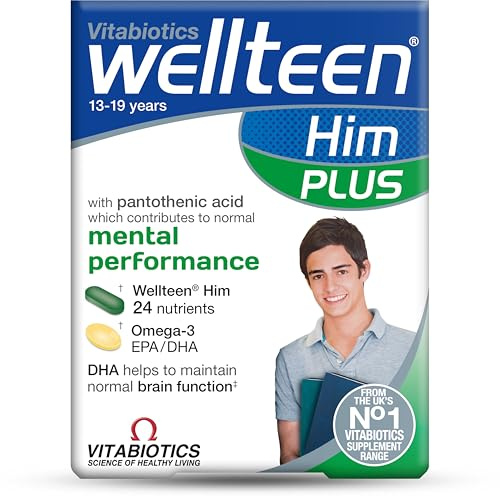 Vitabiotics Wellteen Him Plus Tablets/Capsules, 56 Count (Pack of 1)