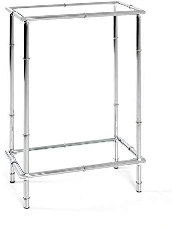 HAKU Konsole Chrom, Metall, Sicherheitsglas - Maße: B 50 x H 75 x T 25 cm, Style: Modern