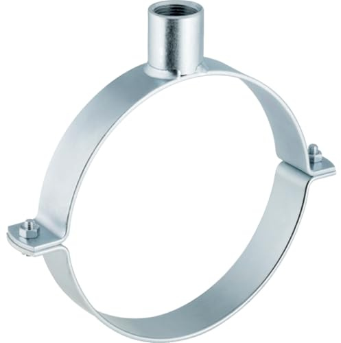 Geberit 370840001 Pipe Clamp Galvanised with Sleeve R 1 DN200