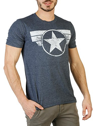 Marvel Men's Captain America Cap Logo T-Shirt