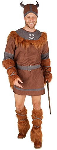 dressforfun tectake Herrenkostüm Winkinger | Gewand mit Kunstfell | inkl. Gürtel + Hut + Arm - und Beinstulpen (XXL | Nr. 301368)