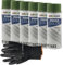 vasalat Dupli-Color Lackspray laubgrün glänzend RAL 6002 - Sprühlack für Metall, Kunststoff und Holz - wetterfeste Sprühfarbe für den Innen- und Außenbereich UV -beständig, 6 Stück